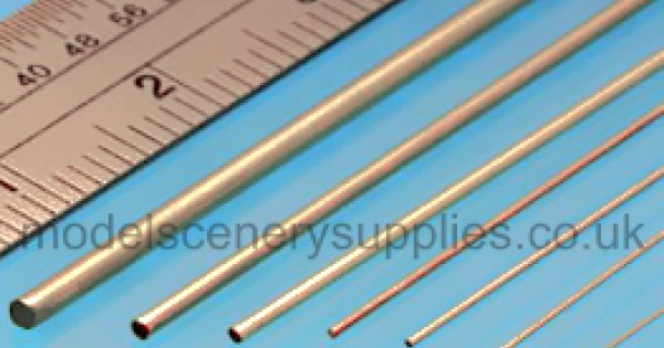 ALBION ALLOYS NSR06 PACK OF 5 PIECES NICKEL SILVER ROD / WIRE 0.6mm X